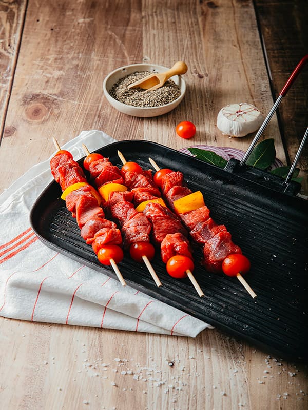 BROCHETTE DE BOEUF (TRANCHE-TG) - Les Viandes Fermieres Boucherie en Ligne en Normandie