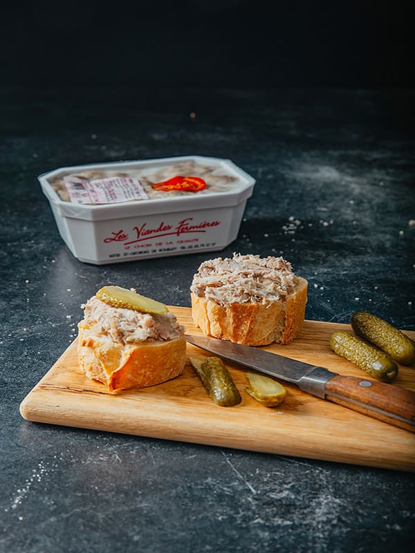 Rillettes Pur Porc - Les Viandes Fermieres Boucherie en Ligne en Normandie