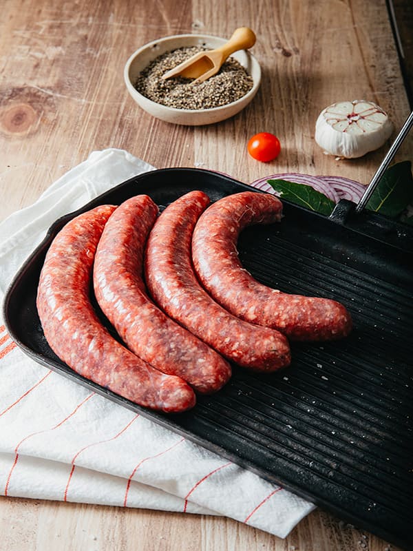 Saucisses de Boeuf - Les Viandes Fermieres Boucherie en Ligne en Normandie